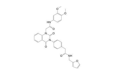 2-[4-(1-[2-(3,4-dimethoxyanilino)-2-oxoethyl]-2,4-dioxo-3(2H,4H)-quinazolinyl)phenyl]-N-(2-furylmethyl)acetamide