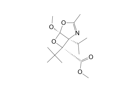7-TERT.-BUTYL-1-ISOPROPYL-5-METHOXY-3-METHYL-4,6-DIOXA-2-AZABICYCLO-[3.2.0]-HEPT-2-ENE-7-CARBOXYLIC-ACID-METHYLESTER