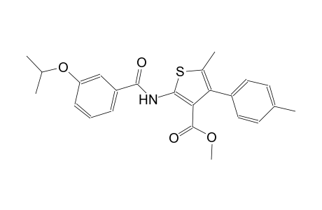 methyl 2-[(3-isopropoxybenzoyl)amino]-5-methyl-4-(4-methylphenyl)-3-thiophenecarboxylate