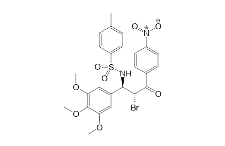 (+/-)-trans-2-Bromo-1-(4'-nitrophenyl)-3-(3,4,5-trimethoxyphenyl)-3-(p-toluenesulfonamido)propan-1-one