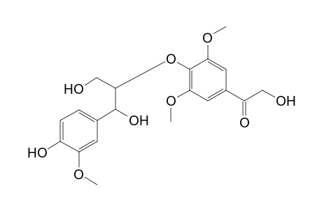 1-(4-Hydroxy-3-methoxyphenyl)-2-(2,6-dimethoxy-4-hydroxyacetylphenoxy)propane-1,3-diol [4,7,9,8'-tetrahydroxy-3,3',5'-trimethoxy-8,4'-oxy-9'-noneilignane-7'-one]