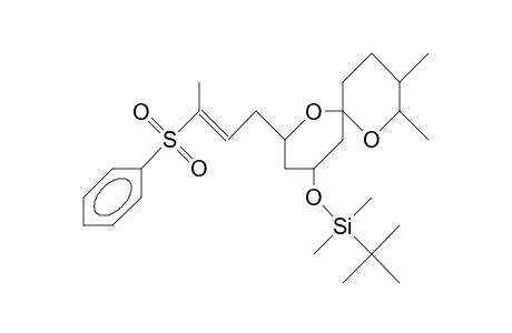 (2S,4S,6S,8R,9S)-4-(Dimethyl-tert-butyl-siloxy)-8,9-dime-2-([2E]-3-phenylsulfonyl-but-2-enyl)-1,7-dioxa-spiro(5.5)undecane