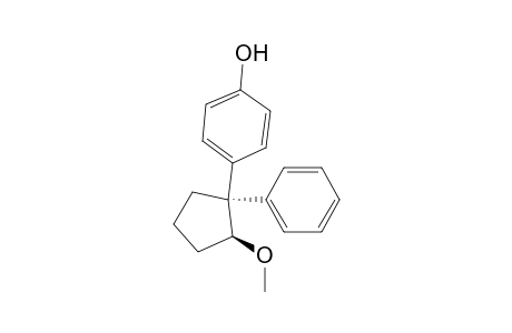 Phenol, 4-(2-methoxy-1-phenylcyclopentyl)-, trans-