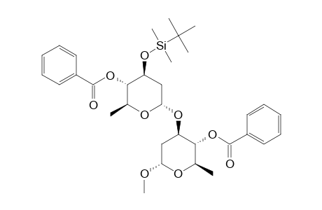 [4-O-BENZOYL-3-O-TERT.-BUTYLDIMETHYLSILYL-2,6-DIDEOXY-ALPHA-D-MANNO-HEXOPYRANOSYL]-(1->3)-4-O-BENZOYL-2,6-DIDEOXY-ALPHA-D-ARABINO-HEXOPYRANOSIDE