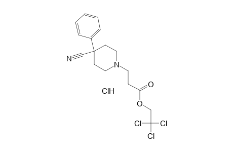 4-cyano-4-phenyl-1-piperidinepropionic acid, 2,2,2-trichloroethyl ester, hydrochloride