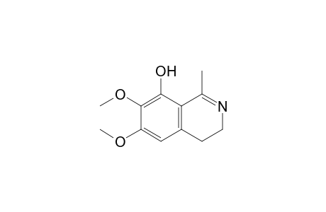 1-Methyl-6,7-dimethoxy-8-hydroxy-3,4-dihydroisoquinoline