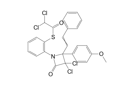 S-2-(3,3-dichloro-2-(4-methoxyphenyl)-4-oxo-2-styrylazetidin-1-yl)phenyl 2,2-dichloroethanethioate