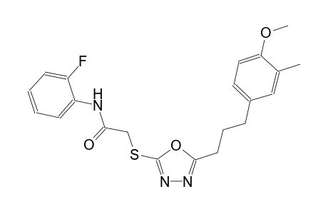 N-(2-fluorophenyl)-2-({5-[3-(4-methoxy-3-methylphenyl)propyl]-1,3,4-oxadiazol-2-yl}sulfanyl)acetamide