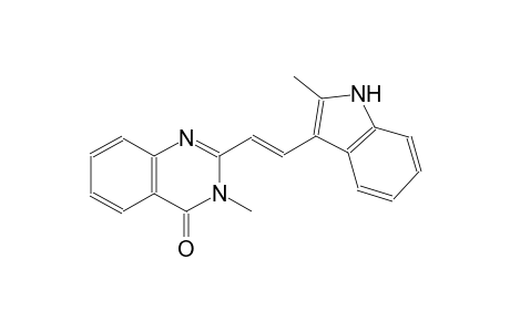 3-methyl-2-[(E)-2-(2-methyl-1H-indol-3-yl)ethenyl]-4(3H)-quinazolinone
