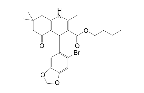 butyl 4-(6-bromo-1,3-benzodioxol-5-yl)-2,7,7-trimethyl-5-oxo-1,4,5,6,7,8-hexahydro-3-quinolinecarboxylate
