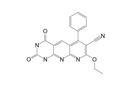7-CYANO-8-ETHOXY-6-PHENYL-2,4-DIOXO-1,2,3,4-TETRAHYDROPYRIMIDO-[4,5-B]-1,8-NAPHTHYRIDINE