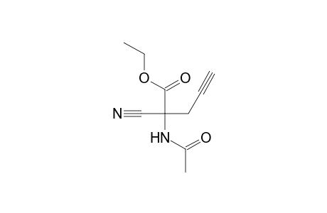 4-Pentynoic acid, 2-(acetylamino)-2-cyano-, ethyl ester