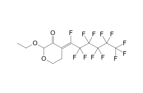 2-Ethoxy-4-(perfluorohexylidene)-tetrahydropyran-3-one