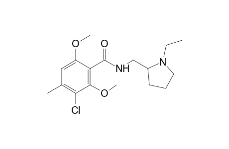 3-chloro-2,6-dimethoxy-N-[(1-ethyl-2-pyrrolidinyl)methyl]-p-toluamide