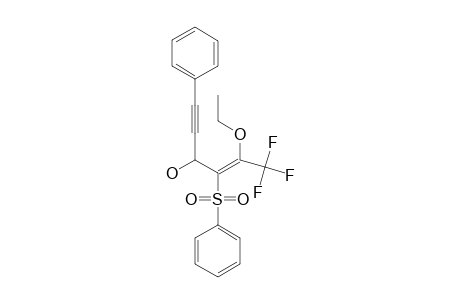 (E)-2-ETHOXY-1,1,1-TRIFLUORO-6-PHENYL-3-(PHENYLSULFONYL)-HEX-2-EN-5-YN-4-OL
