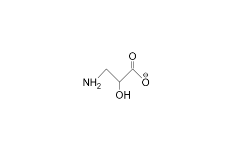 3-Amino-2-hydroxy-propanoic acid, anion