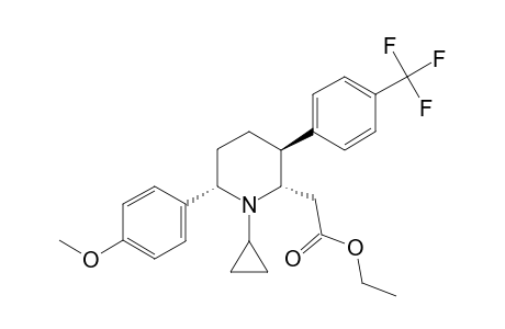 (2SR,3SR,6SR)-[1-CYCLOPROPYL-6-(4-METHOXYPHENYL)-3-(4-TRIFLUOROMETHYLPHENYL)-PIPERIDIN-2-YL]-ACETIC-ACID-ETHYLESTER