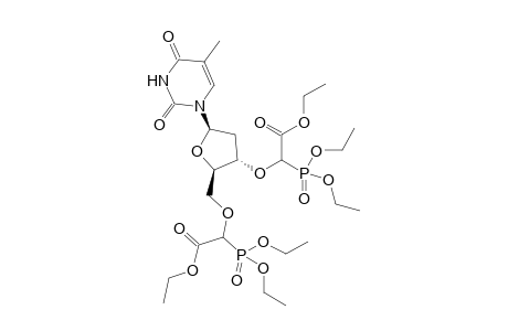 (Diethoxy-phosphoryl)-[(2R,3S,5R)-2-[(diethoxy-phosphoryl)-ethoxycarbonyl-methoxymethyl]-5-(5-methyl-2,4-dioxo-3,4-dihydro-2H-pyrimidin-1-yl)-tetrahydro-furan-3-yloxy]-acetic acid ethyl ester