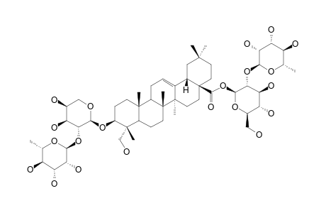 ALPHA-HEDERIN-28-O-[ALPHA-L-RHAMNOPYRANOSYL-(1->2)-BETA-D-GLUCOPYRANOSYL]-ESTER;3-O-[ALPHA-L-RHAMNOPYRANOSYL-(1->2)-ALPHA-L-ARABINOPYRANOSYL]-3-BET