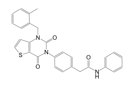 benzeneacetamide, 4-(1,4-dihydro-1-[(2-methylphenyl)methyl]-2,4-dioxothieno[3,2-d]pyrimidin-3(2H)-yl)-N-phenyl-