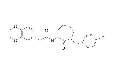 N-[1-(4-Chlorobenzyl)-2-oxoazepan-3-yl]-2-(3,4-dimethoxyphenyl)acetamide