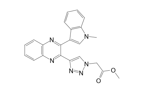 Methyl 2-(4-(3-(1-methyl-1H-indol-3-yl)quinoxalin-2-yl)-1H-1,2,3-triazol-1-yl)acetate