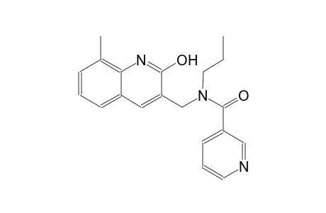N-[(2-hydroxy-8-methyl-3-quinolinyl)methyl]-N-propylnicotinamide
