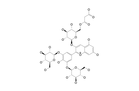 TERNATIN-C5;3-O-(6-O-MALONYL-BETA-D-GLUCOPYRANOSYL)-3',5'-DI-O-BETA-D-GLUCOPYRANOSYL-DELPHIDIN