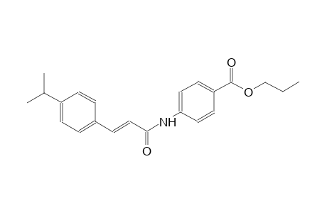 benzoic acid, 4-[[(2E)-3-[4-(1-methylethyl)phenyl]-1-oxo-2-propenyl]amino]-, propyl ester