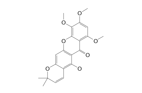 DULXANTHONE-F;5-HYDROXY-7,9,10-TRIMETHOXY-2,2-DIMETHYL-2-H-PYRANO-[5,6-B]-XANTHEN-6-ONE