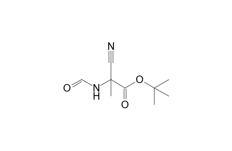 t-Butyl .alpha.-Cyano-.alpha.-(formylamido)propanoate
