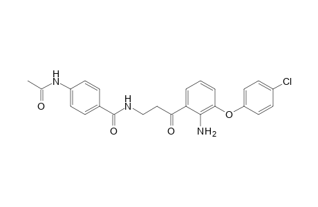 N-(3-(2-amino-3-(4-chlorophenoxy)phenyl)-3-oxopropyl)-4-acetylaminobenzamide