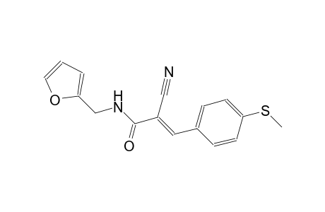 (2E)-2-cyano-N-(2-furylmethyl)-3-[4-(methylsulfanyl)phenyl]-2-propenamide
