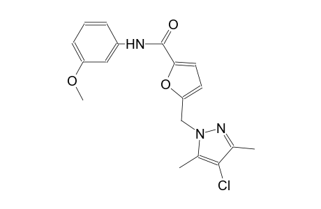 5-[(4-chloro-3,5-dimethyl-1H-pyrazol-1-yl)methyl]-N-(3-methoxyphenyl)-2-furamide