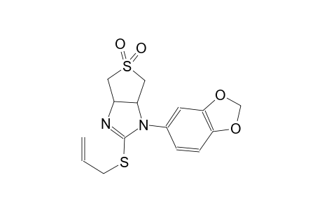 2-(allylsulfanyl)-1-(1,3-benzodioxol-5-yl)-3a,4,6,6a-tetrahydro-1H-thieno[3,4-d]imidazole 5,5-dioxide