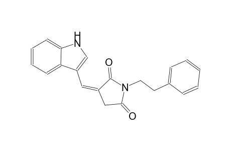 2,5-pyrrolidinedione, 3-(1H-indol-3-ylmethylene)-1-(2-phenylethyl)-, (3Z)-