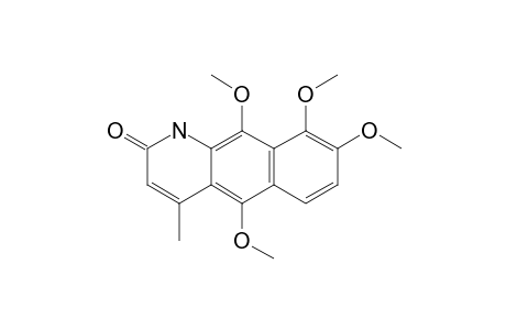 1-AZA-7,8,9,10-TETRAMETHOXY-4-METHYL-2-OXO-1,2-DIHYDROANTHRACENE