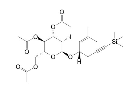 .alpha.-[4'(S),6'-Methyl-1'-trimethylsilylhept-5'-en-1'-yn-4'-yl]-3,4,6-tri-O-acetyl-2-deoxy-2-iodo-D-mannopyranoside