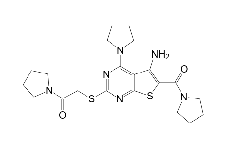 2-(5-azanyl-4-pyrrolidin-1-yl-6-pyrrolidin-1-ylcarbonyl-thieno[2,3-d]pyrimidin-2-yl)sulfanyl-1-pyrrolidin-1-yl-ethanone