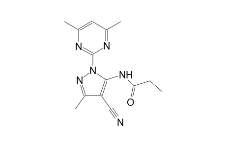 propanamide, N-[4-cyano-1-(4,6-dimethyl-2-pyrimidinyl)-3-methyl-1H-pyrazol-5-yl]-