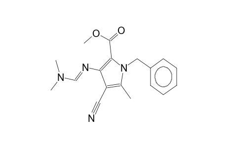 1-benzyl-2-methoxycarbonyl-3-dimethylaminomethylideneamino-4-cyano-5-methylpyrrole