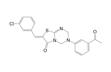 (7Z)-3-(3-acetylphenyl)-7-(3-chlorobenzylidene)-3,4-dihydro-2H-[1,3]thiazolo[3,2-a][1,3,5]triazin-6(7H)-one