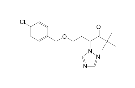 3-Hexanone, 6-[(4-chlorophenyl)methoxy]-2,2-dimethyl-4-(1H-1,2,4-triazol-1-yl)-