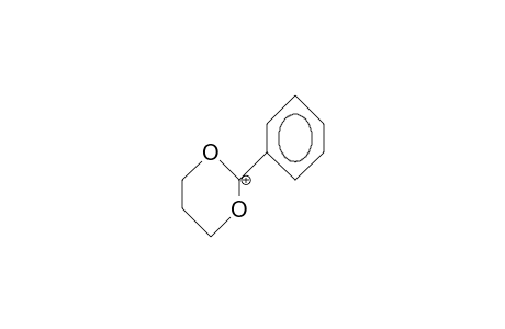 2-Phenyl-1,3-dioxan-2-ylium cation