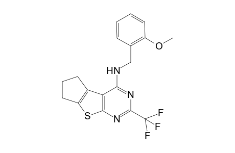 N-(2-methoxybenzyl)-2-(trifluoromethyl)-6,7-dihydro-5H-cyclopenta[4,5]thieno[2,3-d]pyrimidin-4-amine