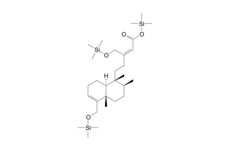 16,18-Dihydroxy-3,13-clerodadien-15-oic acid, 3tms