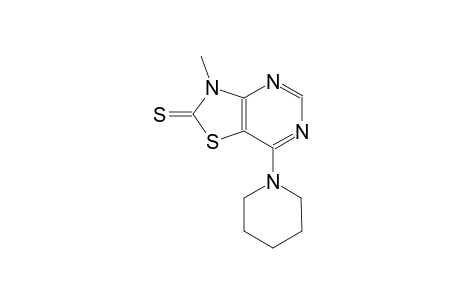 thiazolo[4,5-d]pyrimidine-2(3H)-thione, 3-methyl-7-(1-piperidinyl)-