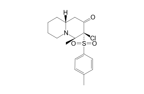 (3S,4R,9aR)-3-chloranyl-4-methyl-3-(4-methylphenyl)sulfonyl-4,6,7,8,9,9a-hexahydro-1H-quinolizin-2-one