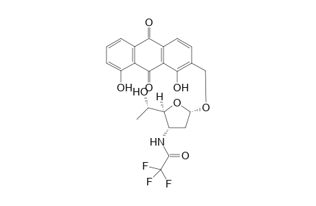 1,8-Dihydroxy-2-[1-O-(2',3',6'-Trideoxy-3'-trifluoroacetamido-.alpha.-L-lyxo-hexofuranosyl)-methyl]-9,10-anthraquinone