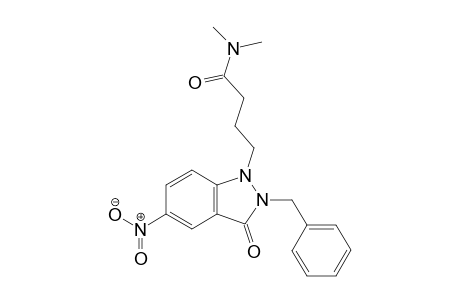 2-Benzyl-1-[3-(dimethylcarbamoyl)propyl]-5-nitro-1,2-dihydro-3H-indazol-3-one